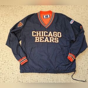 Champion Chicago Bears Navy & Orange Pullover Windbreaker